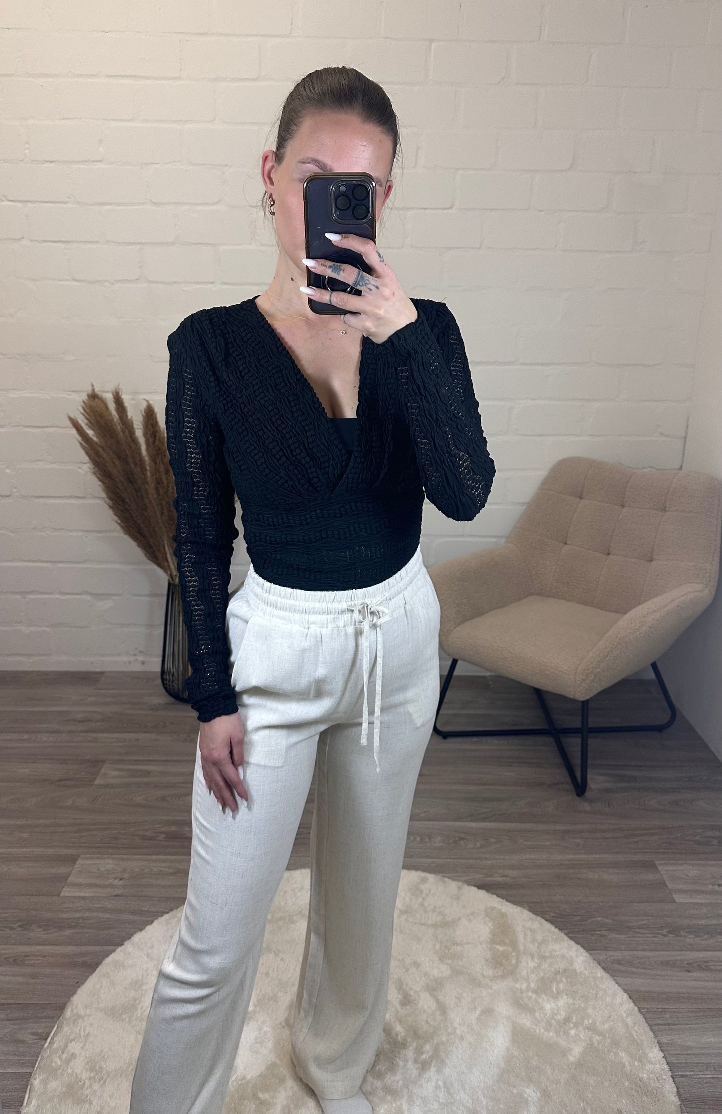 Leinenhose beige