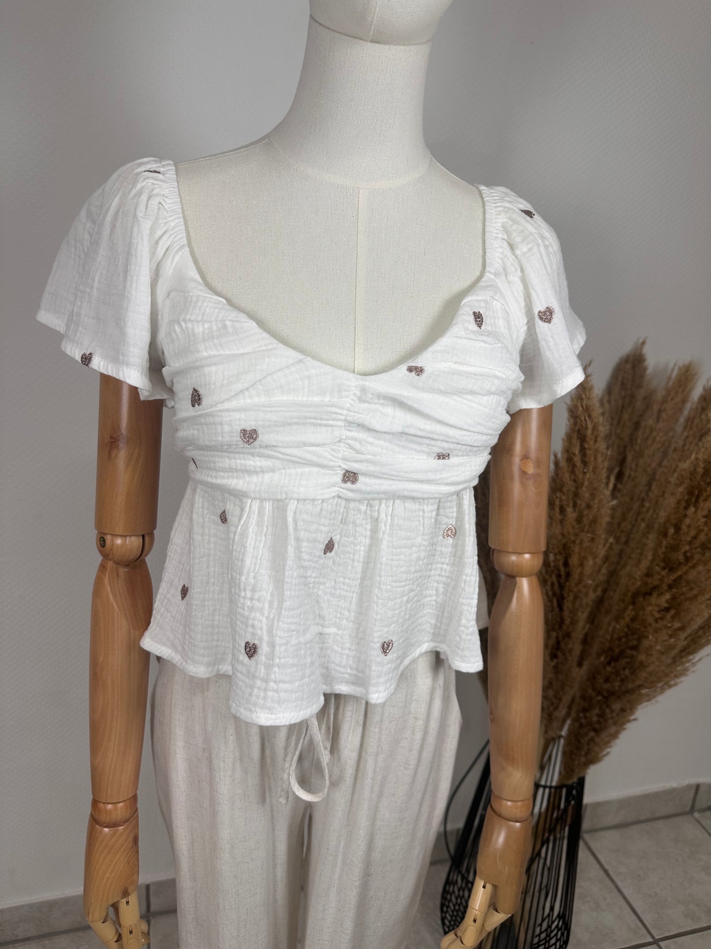 Bluse mit Herzen