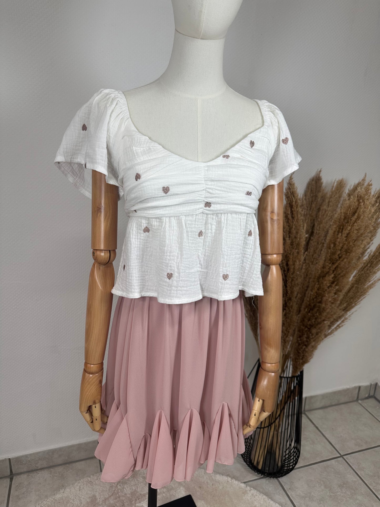 Bluse mit Herzen