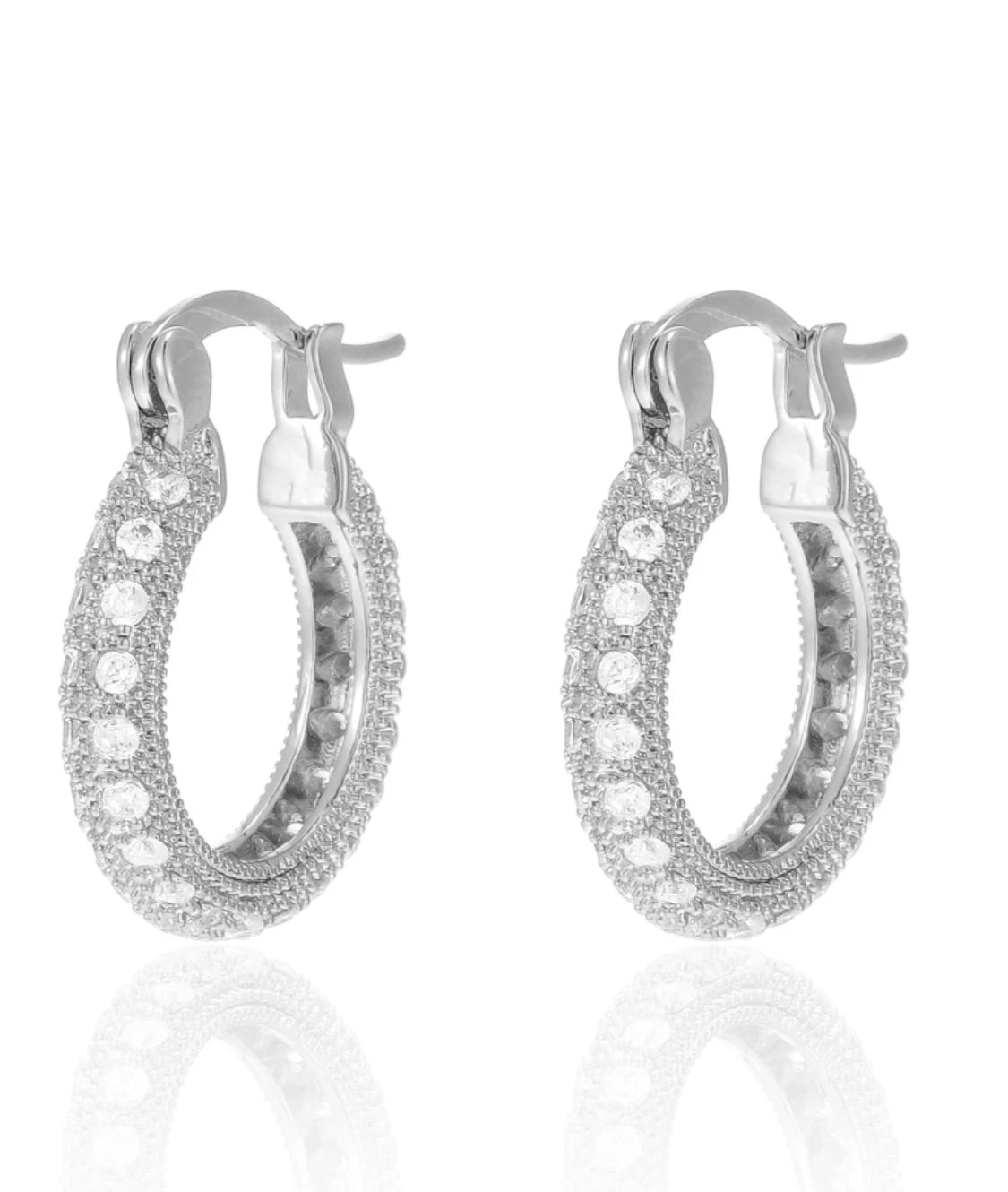 Creolen 'silver-strass'