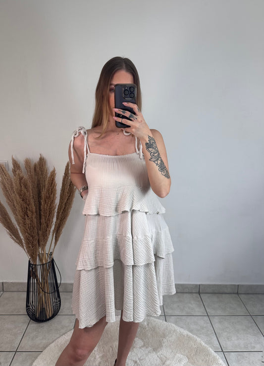 Musselin-Stufenkleid