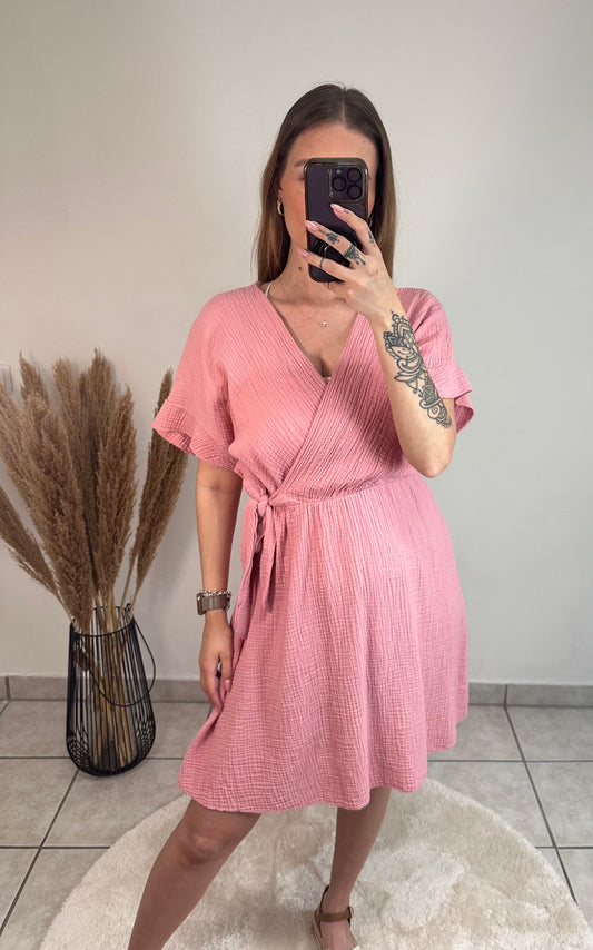 Musselin Wickelkleid