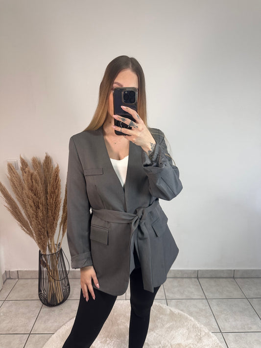 Blazer mit Bindegürtel
