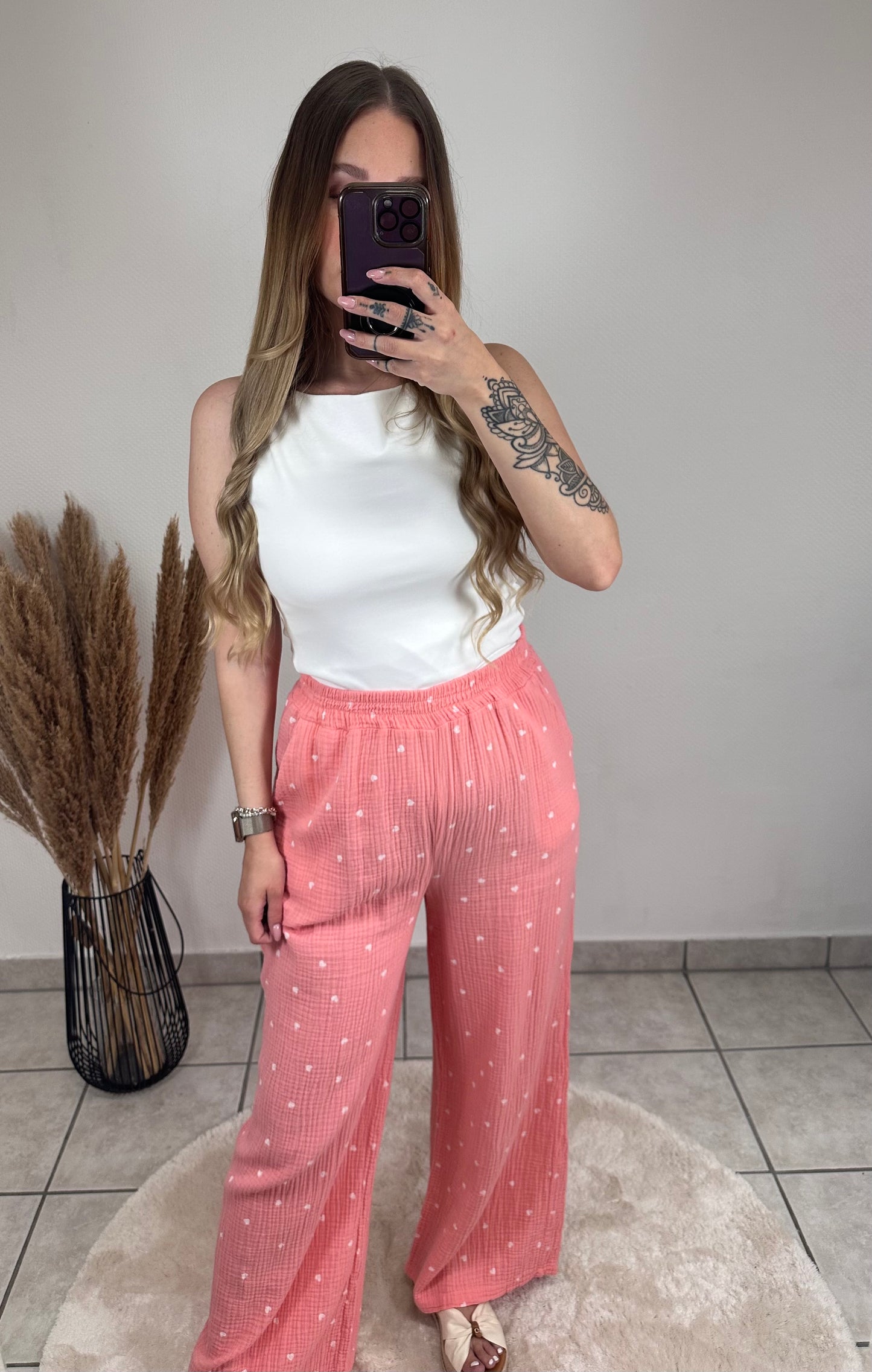 Musselinhose mit Herzen