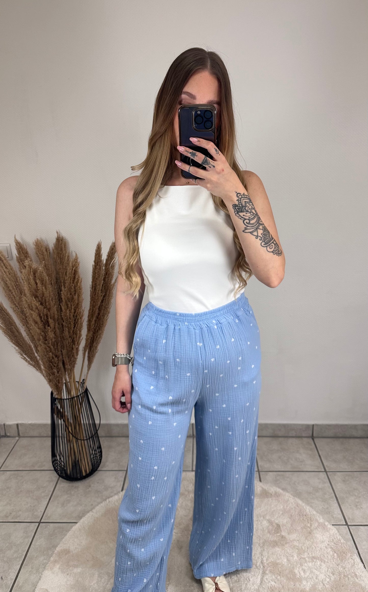 Musselinhose mit Herzen